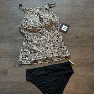 Ellen Tracy NWT Tankini Swimsuit Animal Print